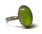 18x13mm Peridot Green Czech Glass 925 Antique Sterling Silver Ring by Salish Sea Inspirations product 3